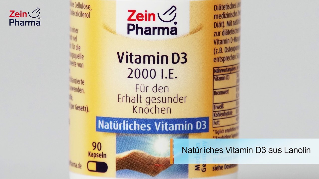 Vitamin D3 Kapseln vegetarisch gegen Vitamin D-Mangel [HD]