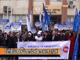 EĞİTİMCİLERDEN ‘ÜCRETSİZ NÖBETE HAYIR’ EYLEMİ