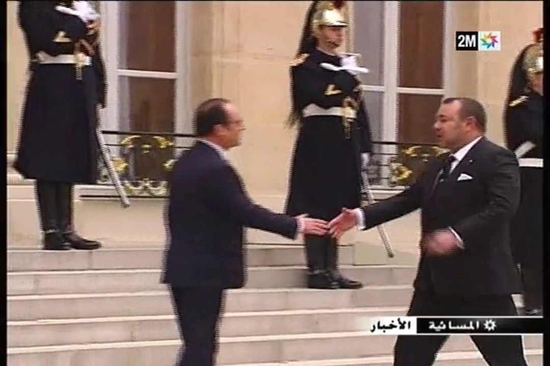 الرئيس الفرنسي يستقبل محمد السادس بباريس