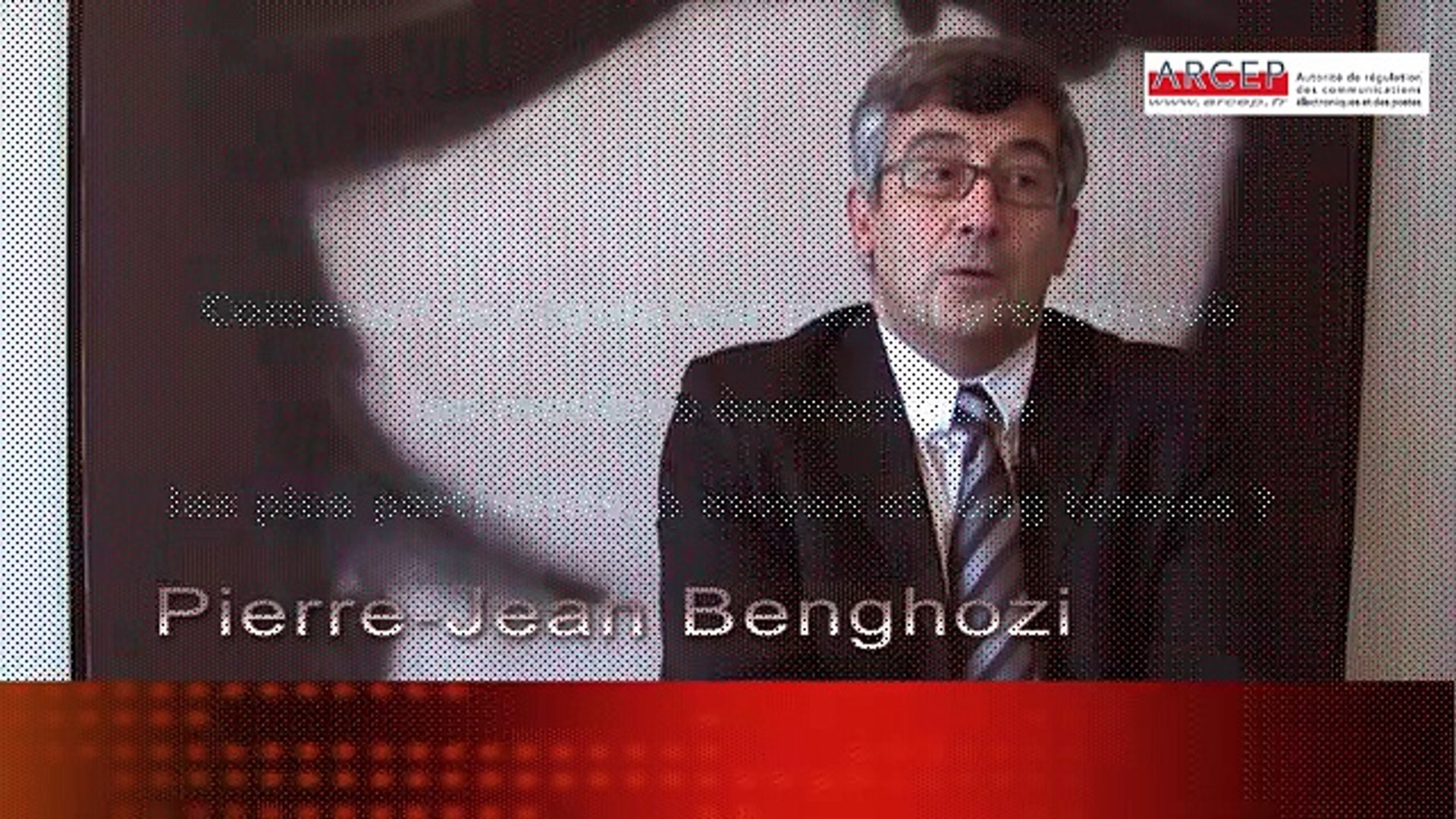 Colloque ARCEP 2013 : interviews de Françoise BENHAMOU, Pierre-Jean BENGHOZI  et Jacques STERN (27 sept 2013) - Vidéo Dailymotion