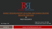 Creatine Industry Global and Chinese Market Research Report 2009-2019