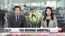 Korea's tax revenue falls short of target for third straight year in 2014