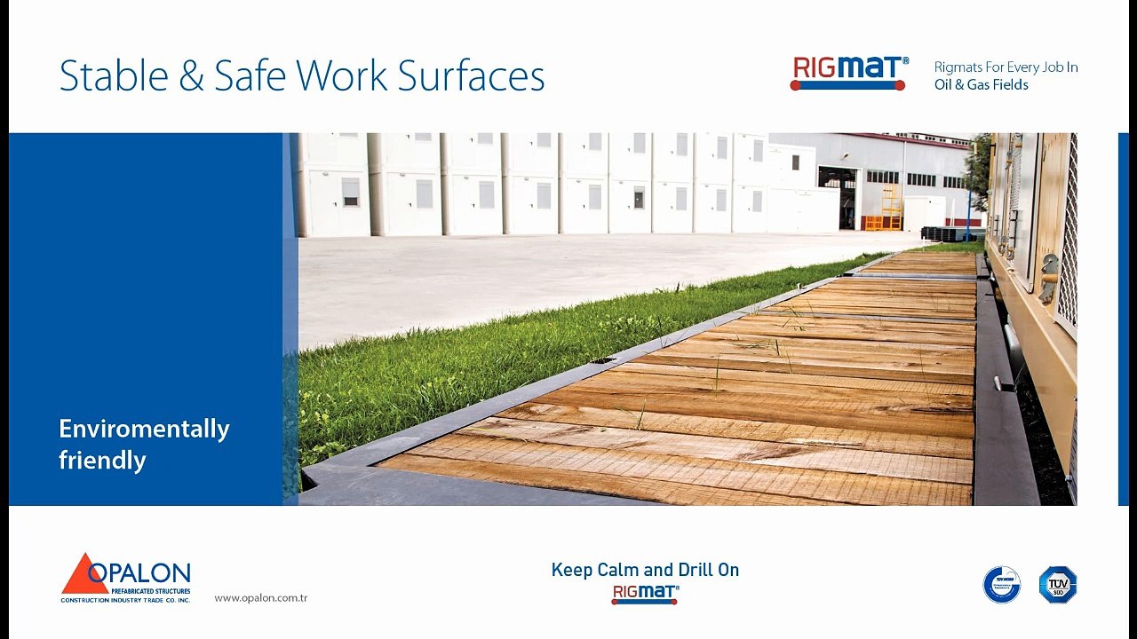 OPALON Prefabrik Konteyner Yürüyüş Geçiş Yol Rig Drilling Camp RIGMAT