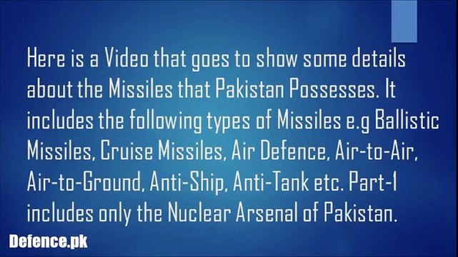 Love You Pakistan, Part 1,Pakistan's Missiles Database, Pak Army Clip