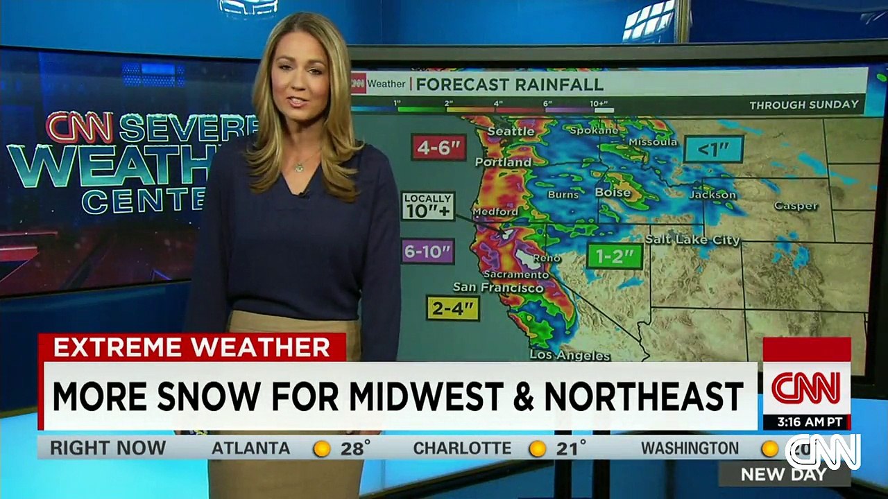 Train plows through heavy snow