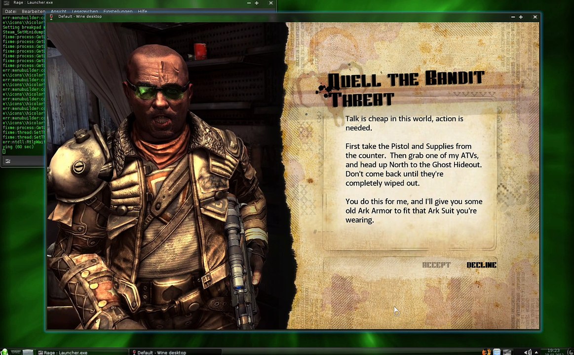 Arch Linux : RAGE [wine]