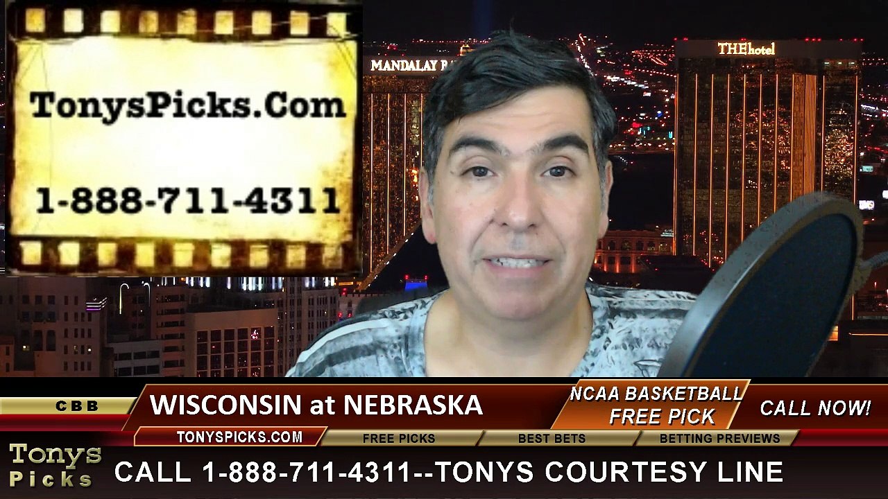 Nebraska Cornhuskers vs. Wisconsin Badgers Free Pick Prediction NCAA College Basketball Odds Preview 2-10-2015