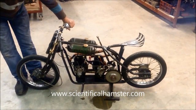 Homemade __ Villiers Twin Engine Bike __ (Pictures Videos)