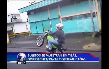 Tránsito analiza llevar caso de acrobacias en moto al Ministerio Público