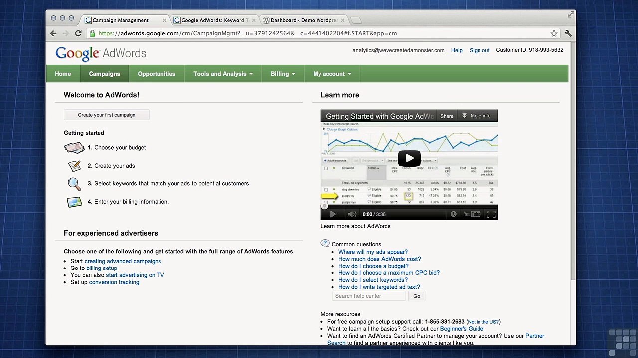 Setting Up Your Adwords Account