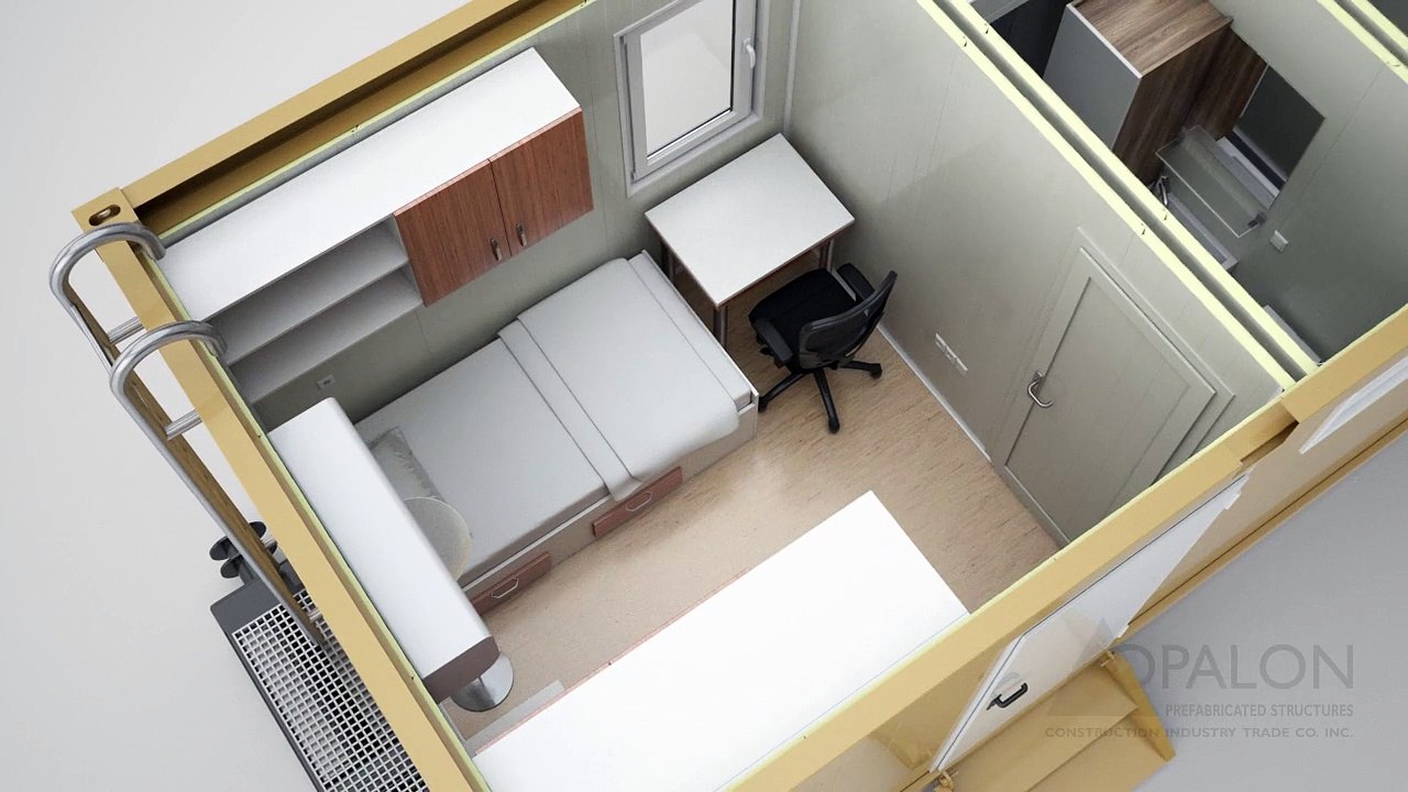 OPALON Сборные буровая установка лагеря Мобильная Сварные Контейнер Rigon - Анимация