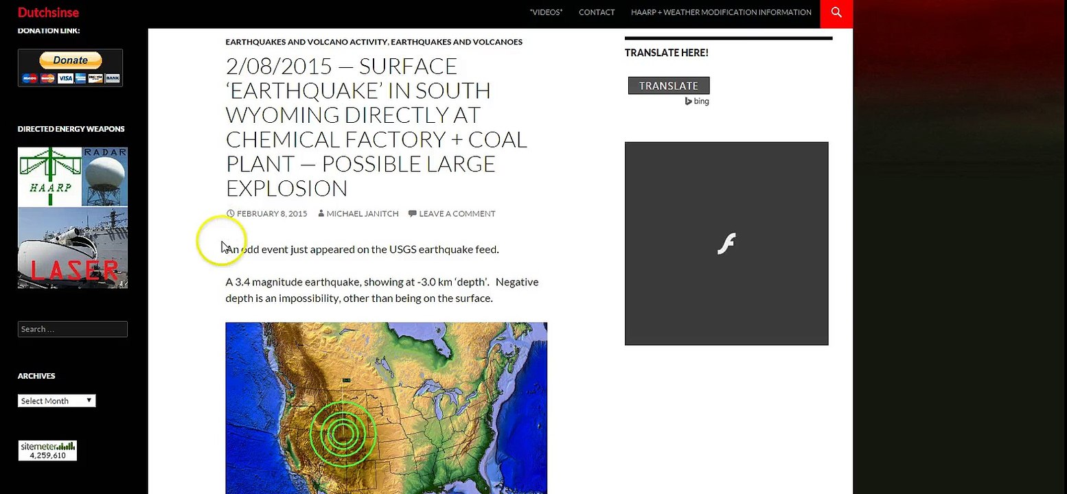 MATT DRUDGE Obama knows something terrible is going on.. same time as the explosion in Ukraine