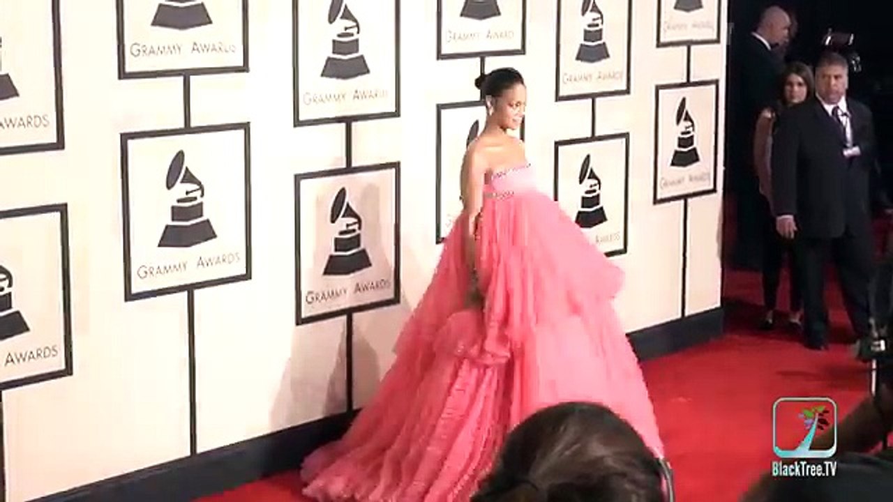EXCLUSIVE Rihanna at 2015 GRAMMY Awards