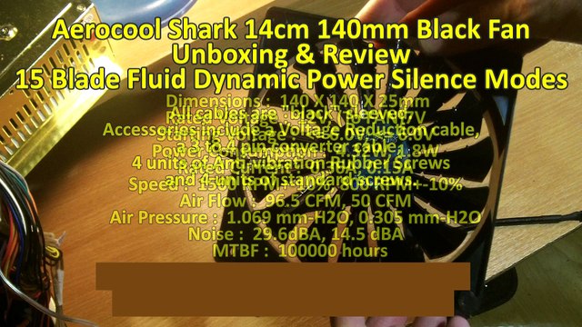 Unboxing, Review Aerocool Shark 140mm Black Fan 15 Blade Cooling Fan.