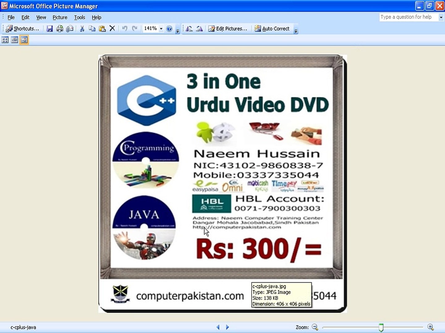 C C++ Java Urdu Tutorials Tutorials in Rs 300