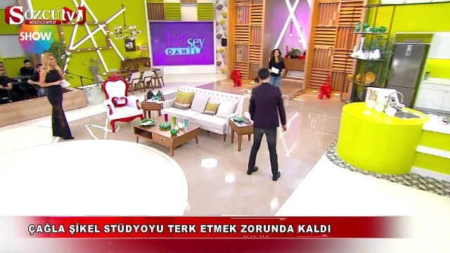 Çağla Şikel stüdyoyu terk etmek zorunda kaldı