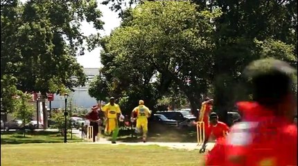 Andre Rusty Kirton, 4, then finishes the match with a massive 6 runs