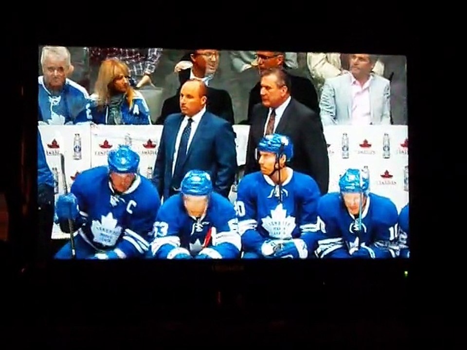 Watching the Hockey game at my Grandma's house
