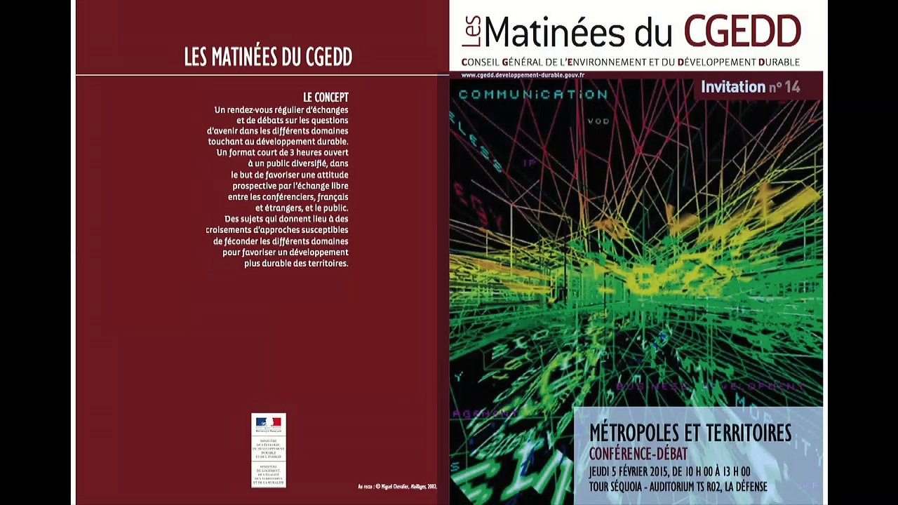 Les matinées du CGEDD : Métropoles et Territoires (1) - Introduction D'Alain Lecomte (aménagement CGEDD)