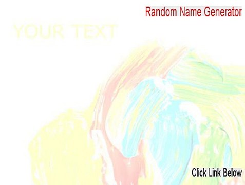 Random Name Generator Download [Download Now 2015]