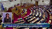 Greek hard-left government wins confidence vote