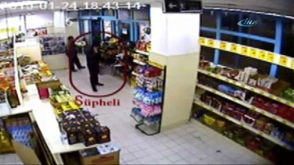 Marketten para çalan hırsız kamerada