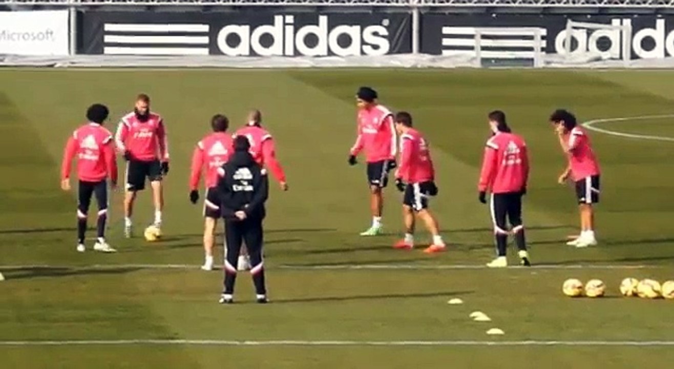 Lucas Silva got his first nutmeg in Real Madrid training 2015 HD
