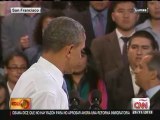 Joven interrumpe discurso de Obama pidiendo un alto a las deportaciones