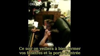 Un papa fait peur a ses enfants en se deguisant en big foot