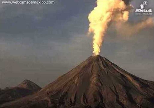 Colima Volcano Shoots Ash After Large Eruption