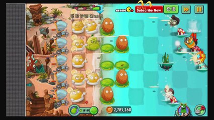 Plants Vs Zombies 2  MAX Level Tangle Pult Lemon Big Wave Beach Day 22