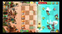 Plants Vs Zombies 2  NEW WORLD New Plants Lotus Big Wave Beach Day 1