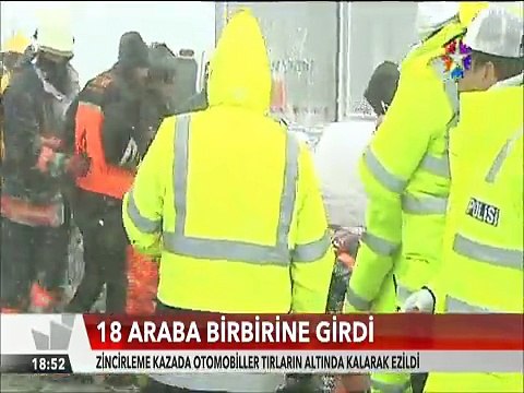 İstanbul'da Zincirleme trafik kazaları ile Ankara'da kar esaretinde yaşananlar