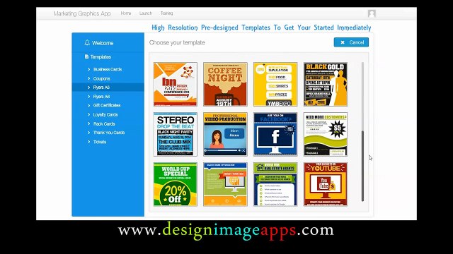 Graphics designing software for flyer design, coupons, banners