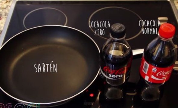 Esto ocurre cuando se hierve una Coca-Cola Zero y una Coca-Cola normal
