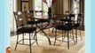 Cameron 7-piece Counter Height Rectangle Wood Dining Set With Ladder Back Stools