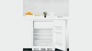 Summit CT66JBISSHH Built-in Undercounter Refrigerator-freezer with White Cabinet Stainless