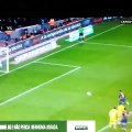 Messi le dejó un penal a Neymar ante el Villareal y este lo falló