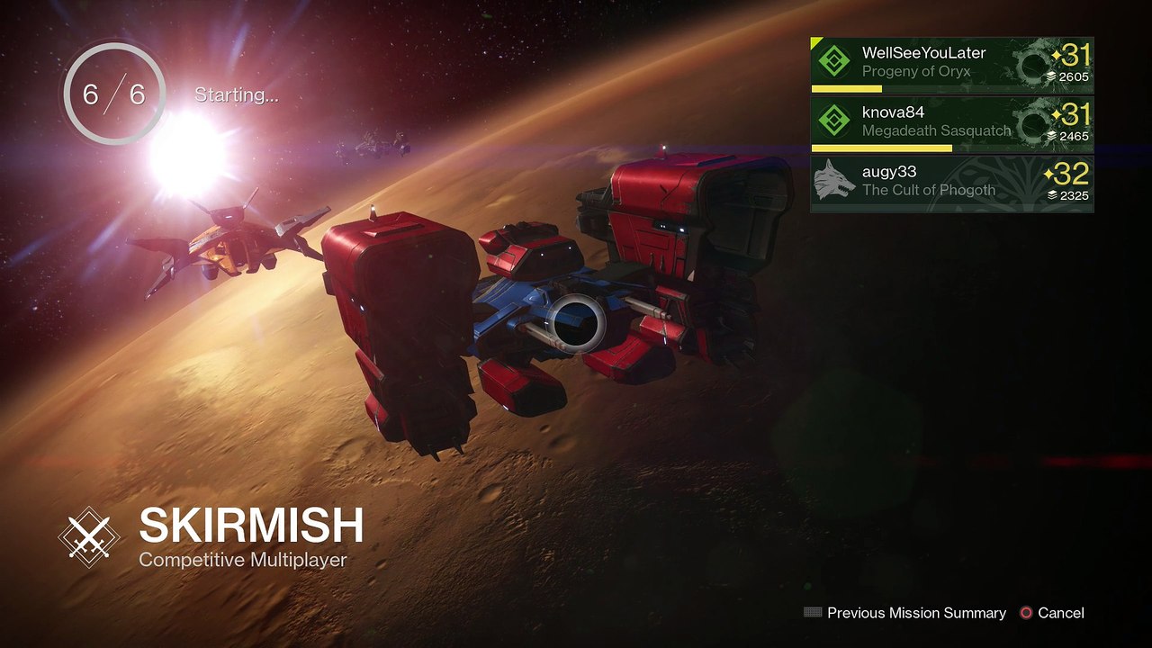 Destiny PS4 [Hawkmoon] Competitive Part 666 - Skirmish (The Burning Shrine, Mercury) [With Commentary]