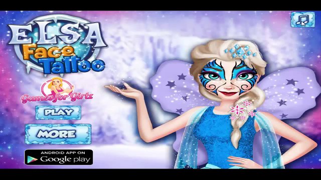 Frozen Games - Frozen Elsa FACE TATTOO Game - Gameplay Walkthrough