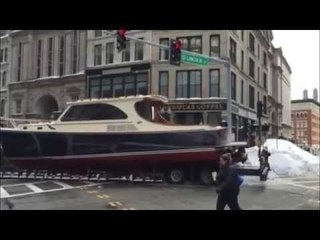 Download Video: Boat Gets Stuck in Boston Snowbank