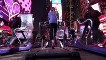 Usain Bolt sorprende al público en Times Square (VIDEO)