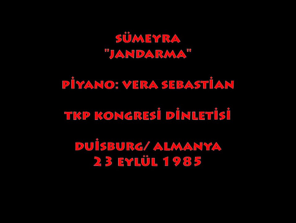SÜMEYRA "JANDARMA" DUİSBURG/ 23 EYLÜL 1985