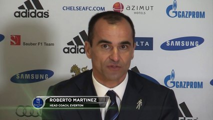 Roberto Martinez se lamenta por la derrota ante el Chelsea