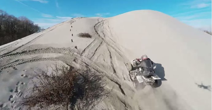 Quadbikers Have Fun on Croatia's Sandy Hills