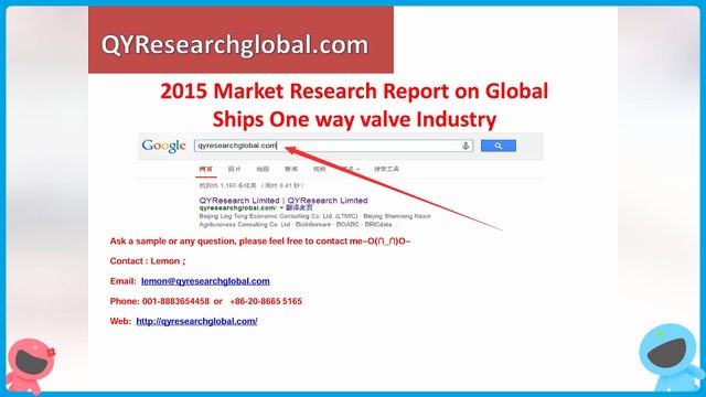 2015 Market Research Report on Global Ships One way valve Industry
