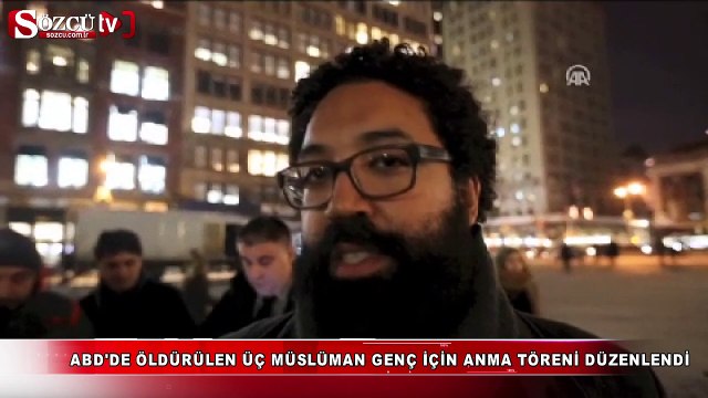 ABD'de öldürülen Müslüman gençler için anma töreni