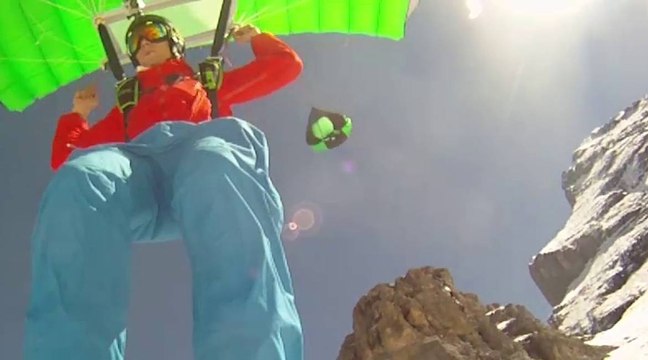 Matthias Giraud du haut du Mont Eiger