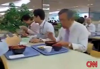 Japan Air line's CEO earns less than his pilots and lines up in cafeteria like a...