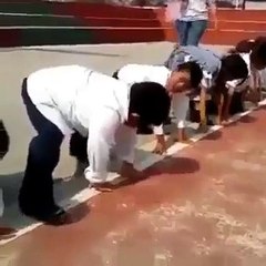 Always that one kid who turns around in a race ..